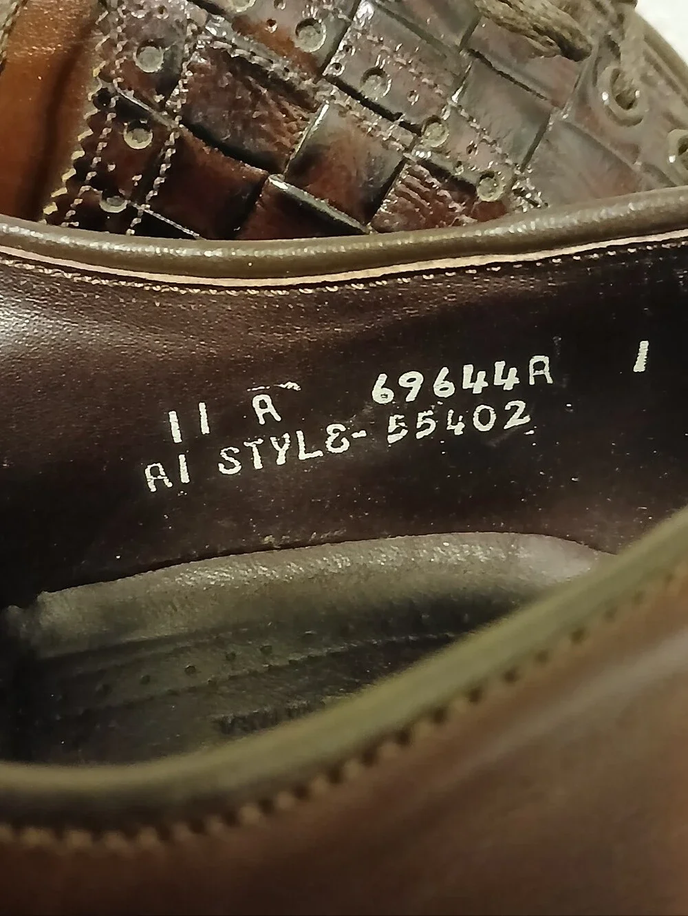 Vintage FootJoy Classics Brown Leather Golf Shoes Oxfords Style 55402 Men's 11 A